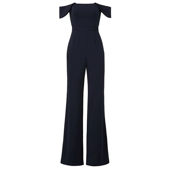 Jay Godfrey Brin Jumpsuit Midnight Navy Women's Size 8 - Picture 12 of 13